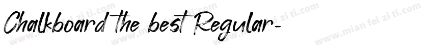 Chalkboard the best Regular字体转换